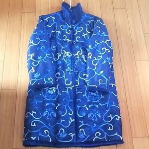 Great silk hand making winter fur coat